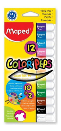 Maped Tempera Color Peps Washable 8ml X12 Assorted 0