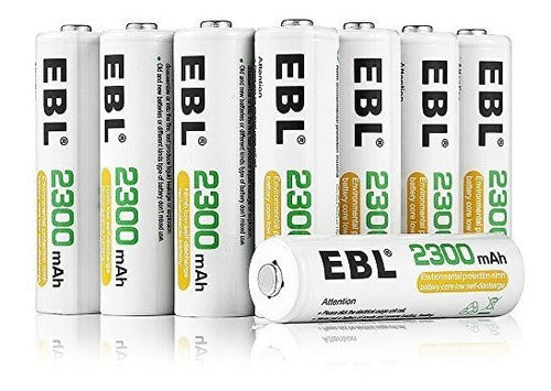 Baterias Recargables Ebl Aa 2300 Mah Nimh 16 Caja De Almacen 0