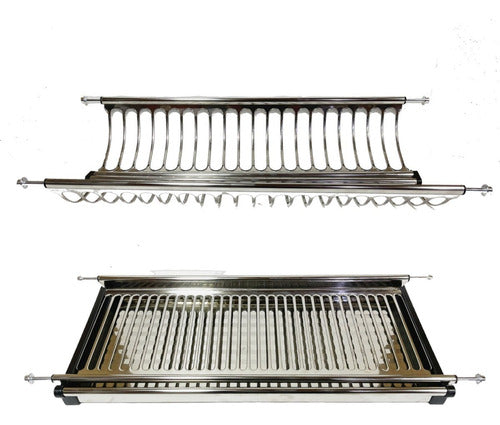 BRZ Dish Drainer Module 90cm Stainless Steel for Plates and Glasses 0