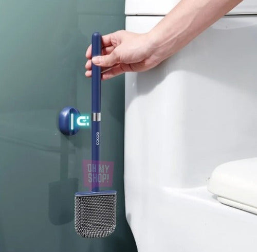 Magnetic Toilet Brush Cleaner with Adhesive Wall Mount 2
