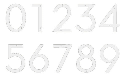 Modern Home Address Numbers Set of 4 | 10cm | Choose Your Style 3