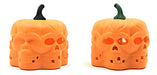 Colores Mini Pumpkin Lamp with Various Skulls Halloween LED X1 2