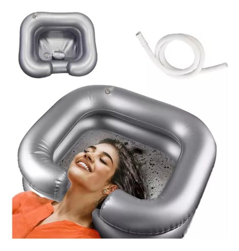 Moon Inflatable Hair Washing Basin for Bed Portable 0