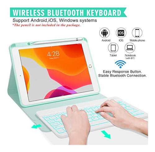 Blutlotus iPad 7th/8th/9th Generation Case with Keyboard 2