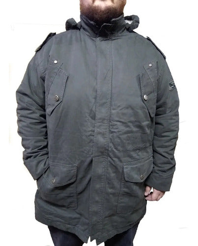 Absoluta Moda Campera Parka Gabardina Hombre Corderito Talle Especial 1