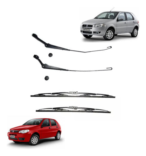 Duck Fiat Palio Wiper Arms and Blades Set x2 0