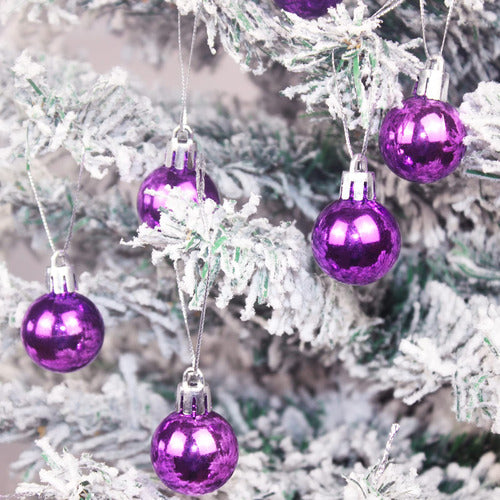 Tkygu Christmas Ball Ornaments Purple 144pcs 1.18 Inches for Tree Decoration 1