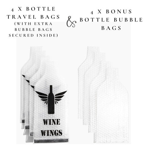 Wine Wings Bolso Reutilizable Para Botellas De Vino De 8 Piezas 1