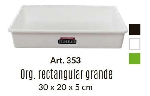 Large Rectangular Container 30x20x5cm Drawer Organizer 1