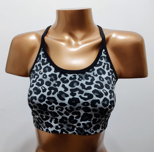Irdin Store Women's Quick Dry Animal Print Top with Thin Straps 0