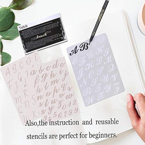 Tebik Hand-Lettering Kit, 22-Piece Set of Calligraphy Pens 4