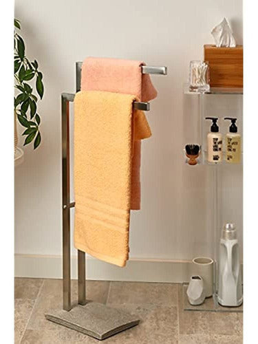 Wenko Hand Towel Holder in Granite for Bathroom, Standalone 4