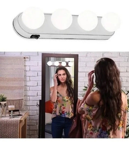 Portable Kit with 4 Original LED Makeup Lights for Mirrors 2