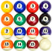 Bisonte Professional Pool Balls Set 57mm 1