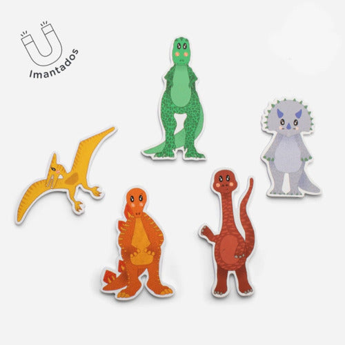 Djur Set X5 Animales Imantados Dinosaurios Goma Eva Djur 220434 1