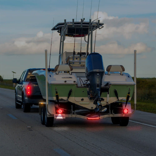 Kit De Luzes De Trailer Ronsta Boat Led Com Barra De Luz À P 6