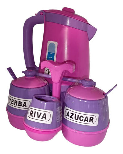 Juego De Mate De Juguete Con Pava Electrica En Bolsa 0