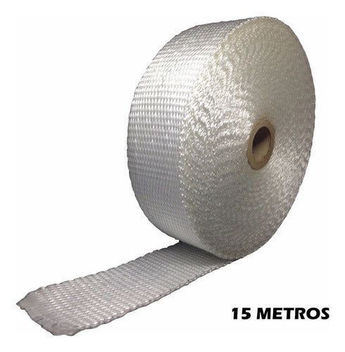 Fita Termica Termotape Branca P/ Escapamento 15 Metros 1