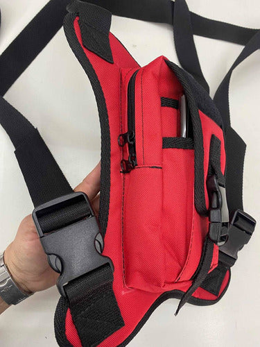 Bolso Para Pecho Con Porta Celular Rojo 1