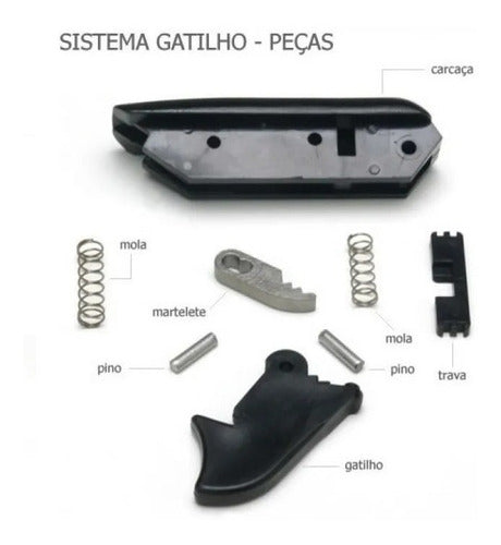 Sistema De Gatilho Completo P/ Arbalete Arpão Divecom Elite 4