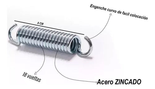 Pack 50 Resortes De Repuesto Para Mini Tramp Minitrampolin 2