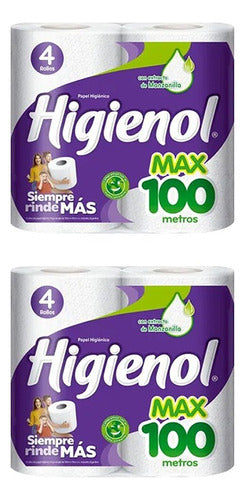 Papel Higienico Higienol Max 100mts X4rollos (bultox2) 0