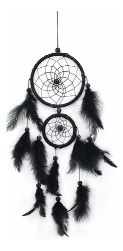 Ipoouer Black Feather Dream Catcher for Hanging on the Wall 0