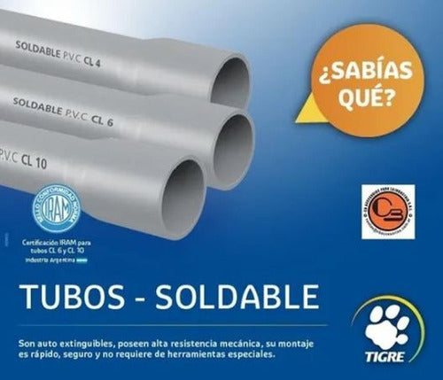 Tigre PVC Soluble Pipe 50 Class 10 Pool Gray 1