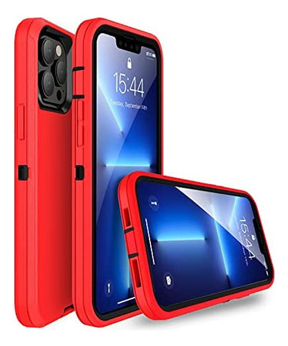 MXX Defender Case for iPhone 13 Pro Max - Red/Black 1