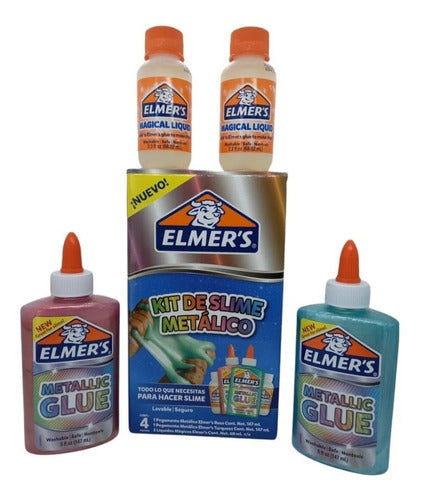 Elmer's Metallic Slime Kit X 4 Sticky Mass 1