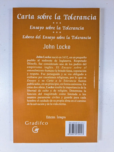 SORELLA LIBROS - Carta Sobre La Tolerancia - John Locke 2