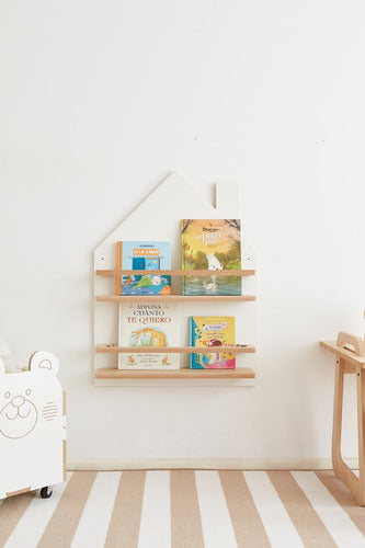 Wooden House Bookshelf 6