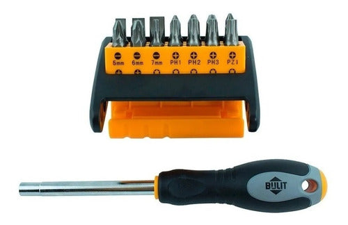 Bulit Screwdriver + 14 Bits S1000 15 Pieces DES100015B 0