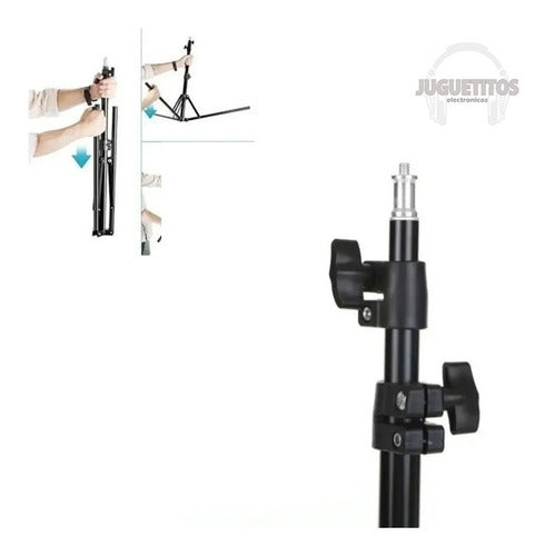 Aluminum Extendable Tripod up to 210 cm with Phone Holder 6