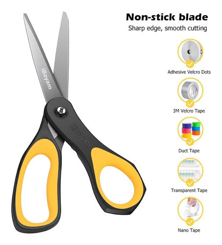 Office Scissors, Sharp Blade/Set of 3/8 In 4