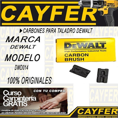 Carbones Escobillas Repuesto Dewalt Taladro Dwd014 2