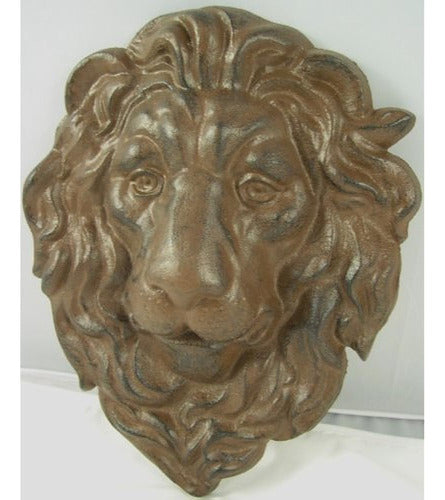 ManKiaPro Hanging Garden Plaque Lion Head Cast Iron 0