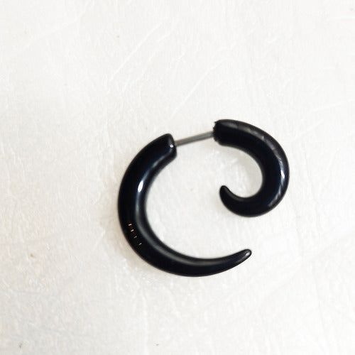Acrylic Steel Spiral Fake Expander Horn Earrings Piercing 3-4 cm 39