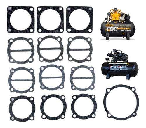 Jogo De Junta Completo Cmw 15 Motomil - 3 Pistões - 13 Peças 0