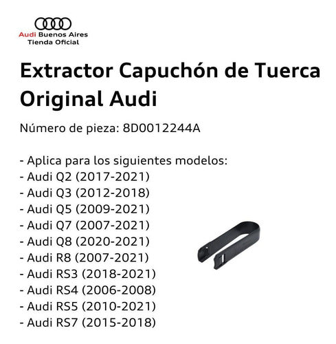 Cap Cover Extractor Pin Wheel Audi R8 2015 Up 2