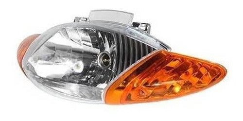 Optica Faro Delantero Cristal Ambar Moto Keller 110 Crono 0