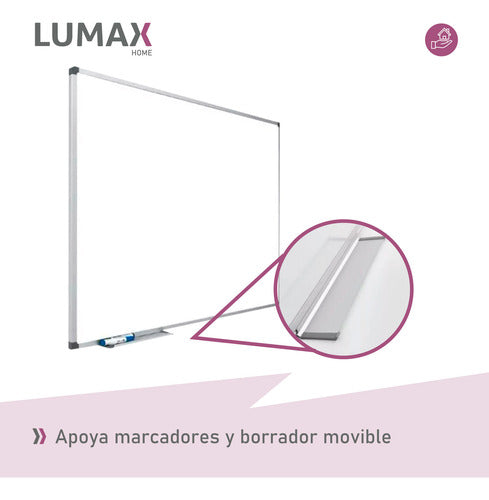 Pizarrón Blanco Pizarra Soporte Y Marco Metalico 70x100 Cm 3