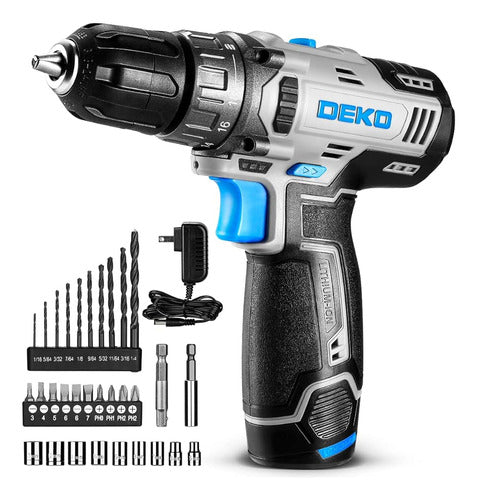 Dekopro Wireless Electric Drill, 12V Impact Drill Driver 0