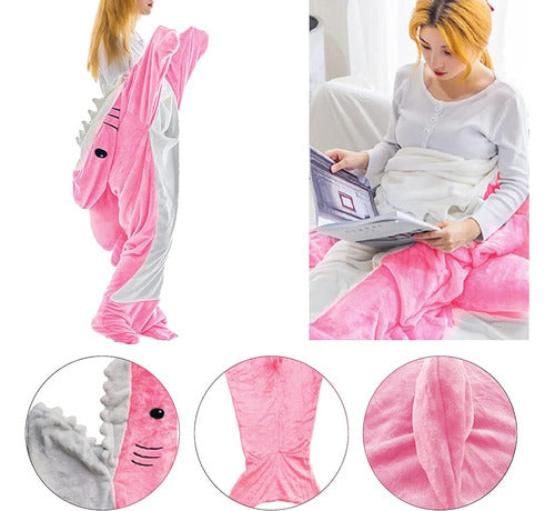 ~? Cupiuysa Shark Blanket Super Soft Cozy Flannel Hoodie, Sh 3