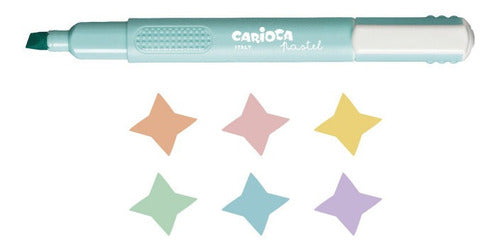 Carioca Memory Pastel Highlighters Set of 6 Colors 1