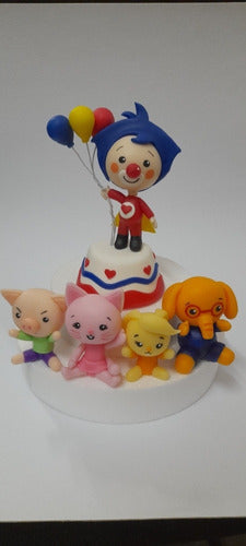 Plin Plin And His Friends Cold Porcelain Cake Decoration 4