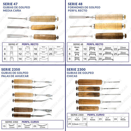 Professional Gouges and Chisels Stassen Professional Line Series 2100 No.2 6