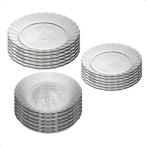 Durax Set Vajilla Completa Juego Platos De Vidrio Kuchen 0