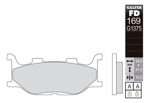 Pastilla Freno Galfer Cerámica Yamaha Xj6 (fa199) 1