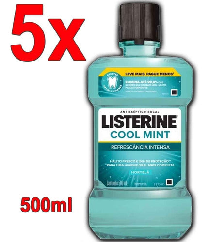 5x Listerine Preço Atacado Enxaguante Bucal Antisséptico 0